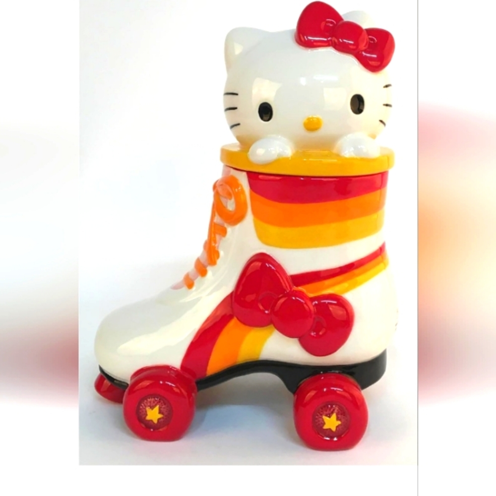 Blue Sky Clayworks Hello Kitty Roller Skate Cookie Jar, 10.25-inches Height, Mul